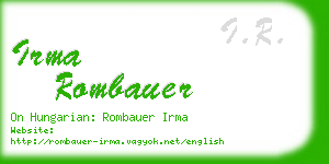 irma rombauer business card